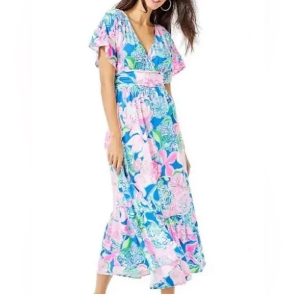 NWT Lilly Pulitzer Jessi Midi Dress in Multi Peony for your thoughts